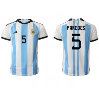 Argentinien Leandro Paredes #5 Fußballbekleidung Heimtrikot WM 2022 Kurzarm